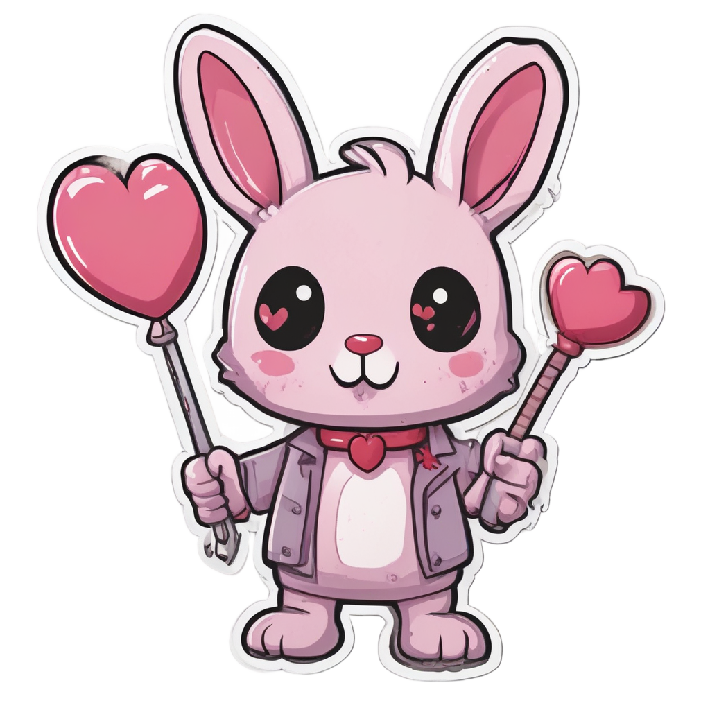 Blooming Bloody Bunny — slasher vibe stickers