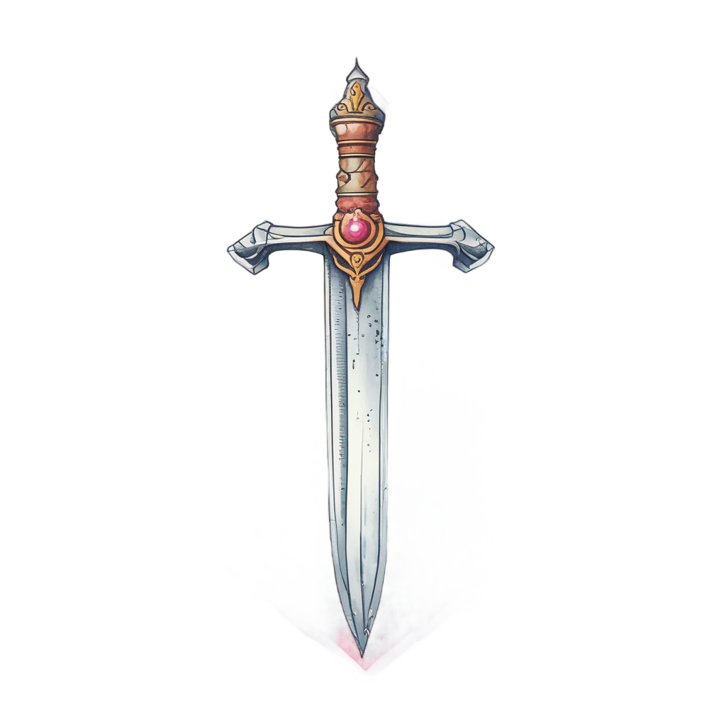 Blooming Cherry Dagger Heart — american traditional stickers