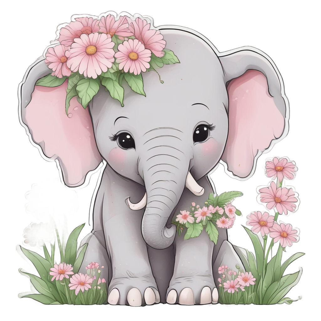 Blooming Elephant Florist — safari nursery stickers