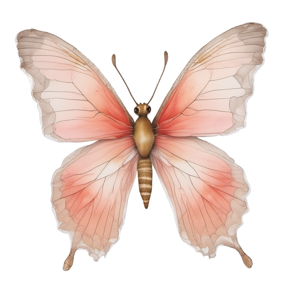 Blooming Flight — fine-line flash stickers
