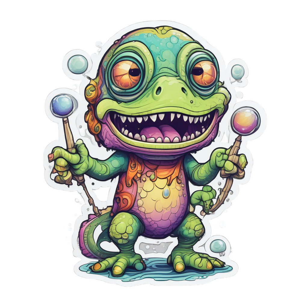 Blowing a Bubbles — b-movie stickers