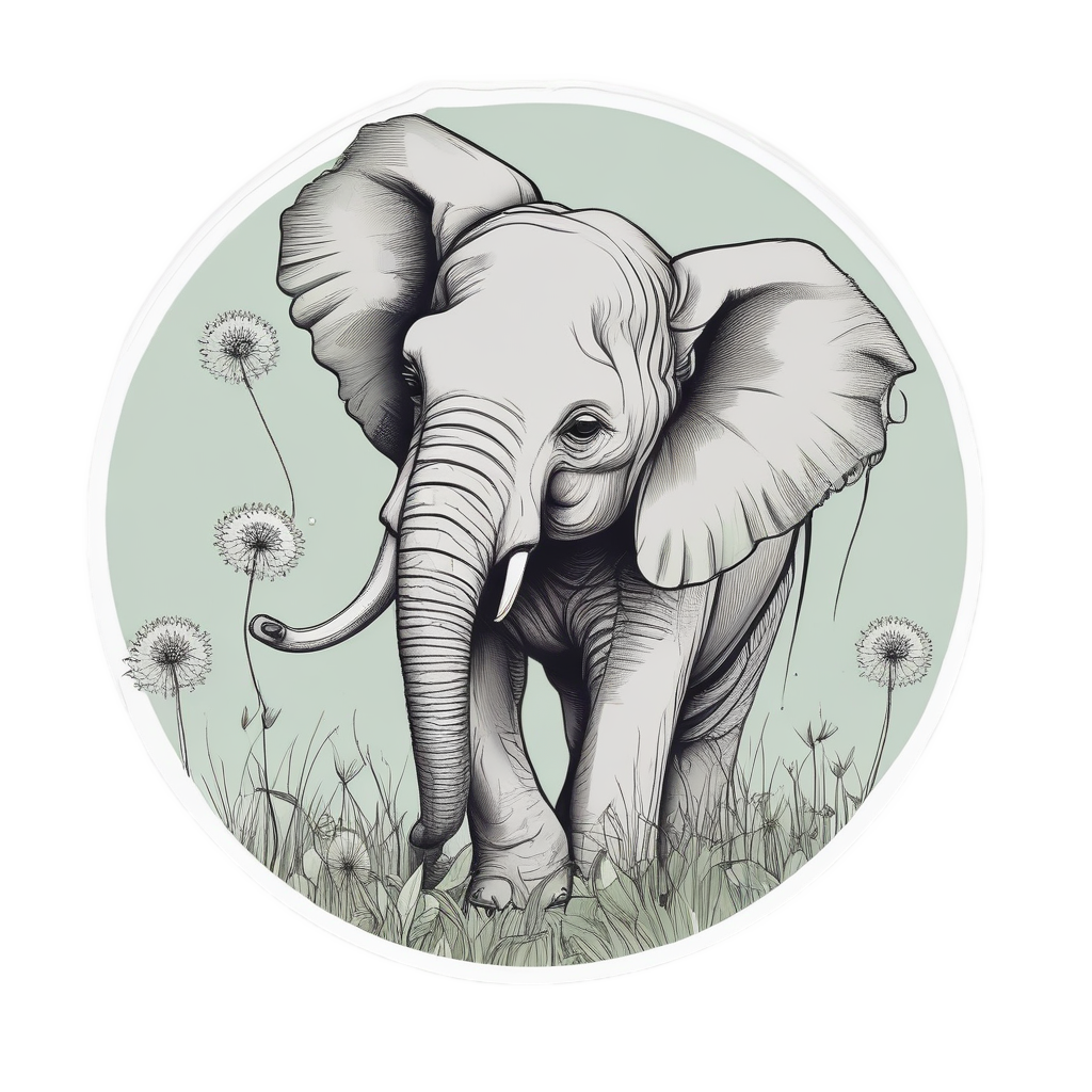 Blowing a Dandelion — safari nursery stickers
