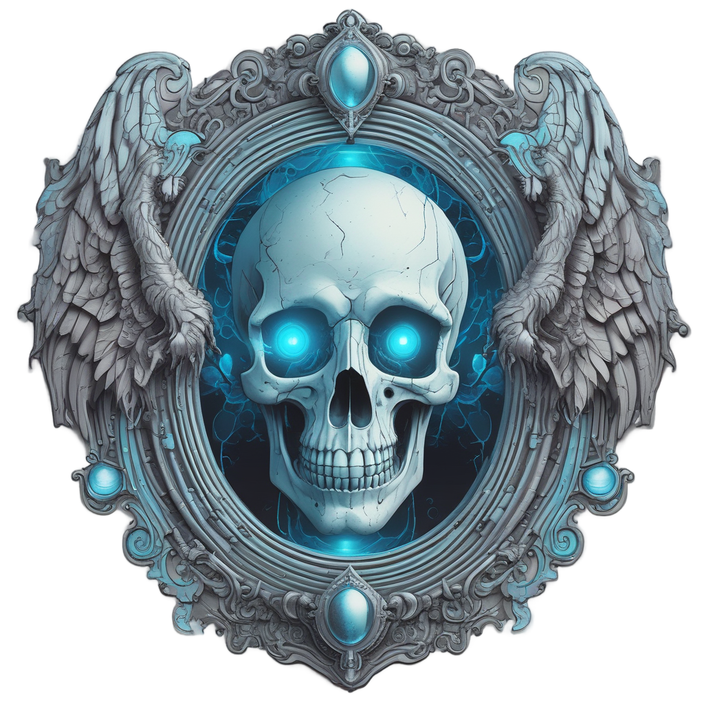 Blue Phantom Reflection — victorian gothic stickers