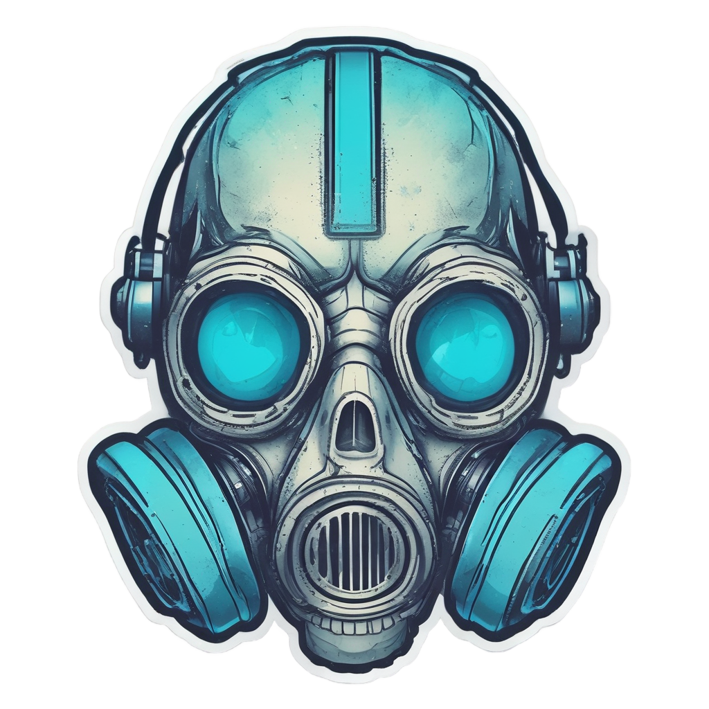 Blue Tears Drip — gas mask stickers