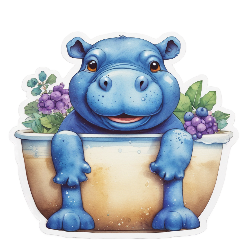 Blueberry Bath Bliss — safari nursery stickers