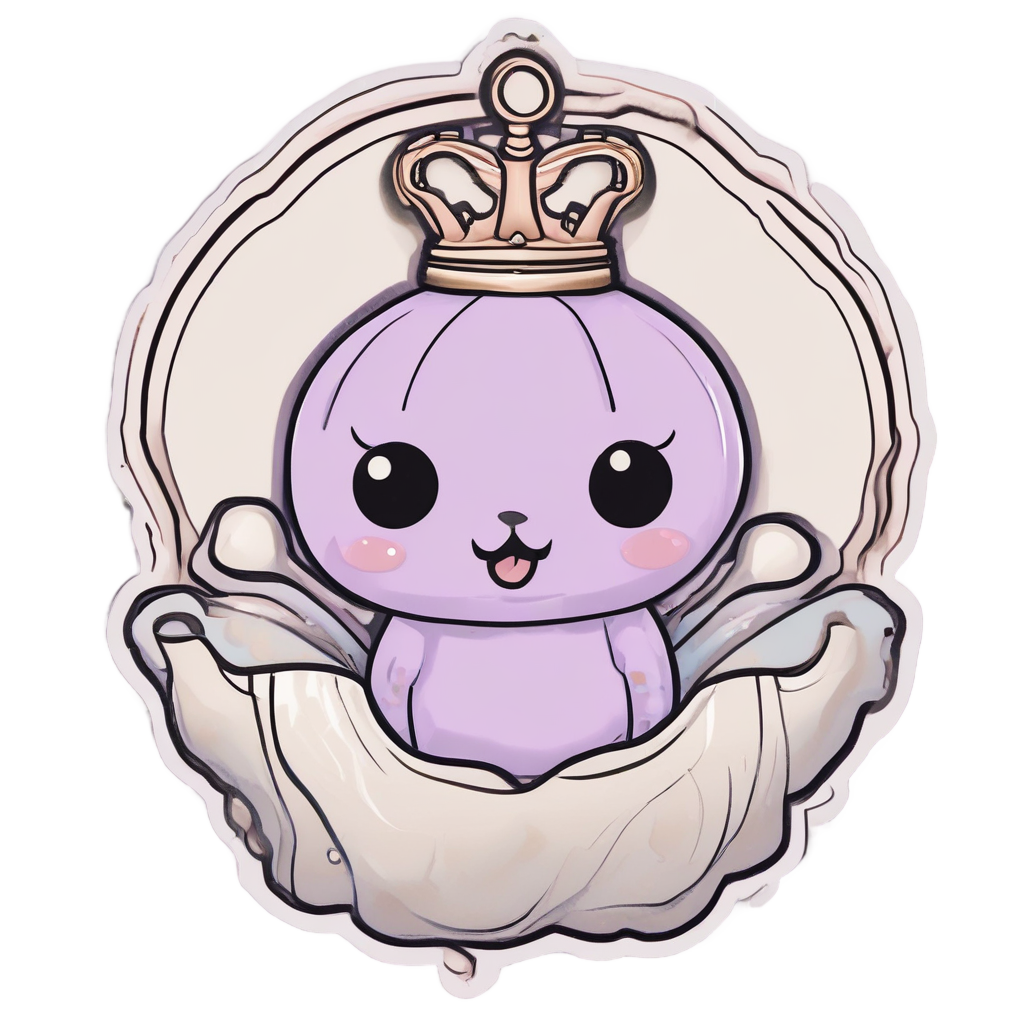 Blushing Anchor with Pearl — american traditional stickers
