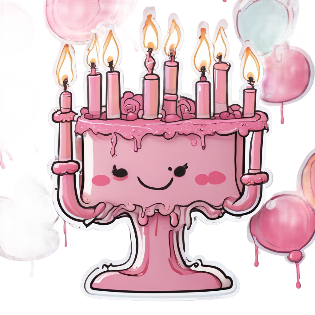 Blushing Birthday Candelabra — victorian gothic stickers