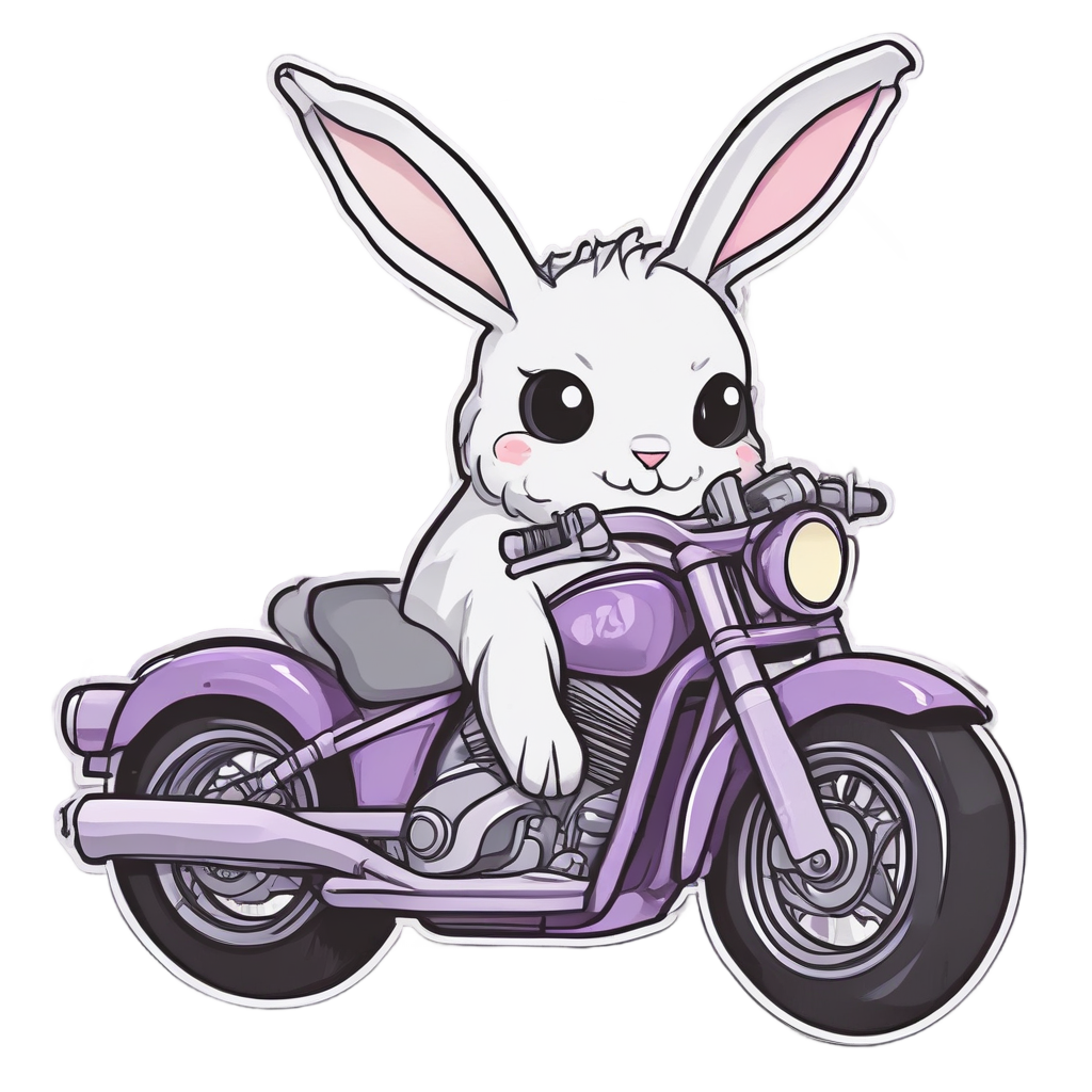 Blushing Bunny Chopper — motorcycles stickers