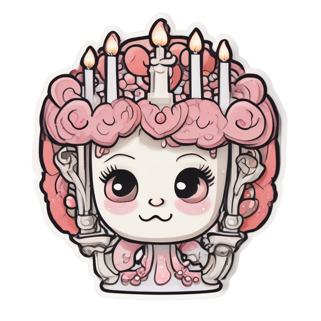 Blushing Candle Flirt — victorian gothic stickers