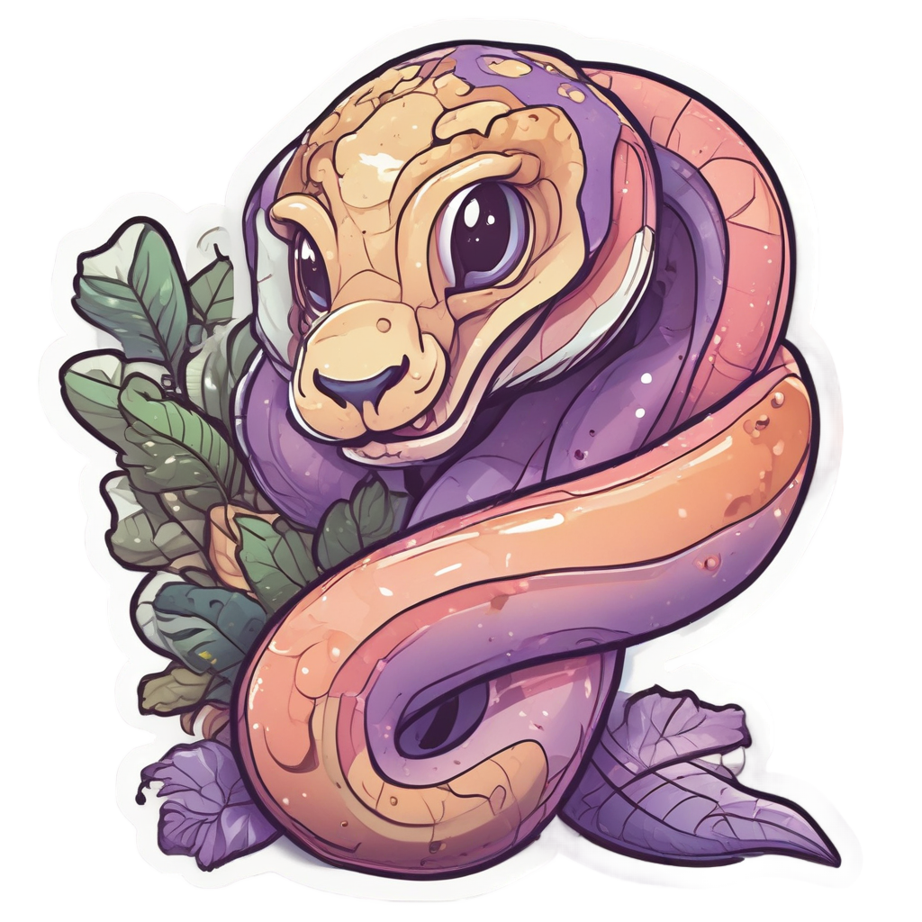 blushing dagger snake blush — snake, dagger & rose stickers