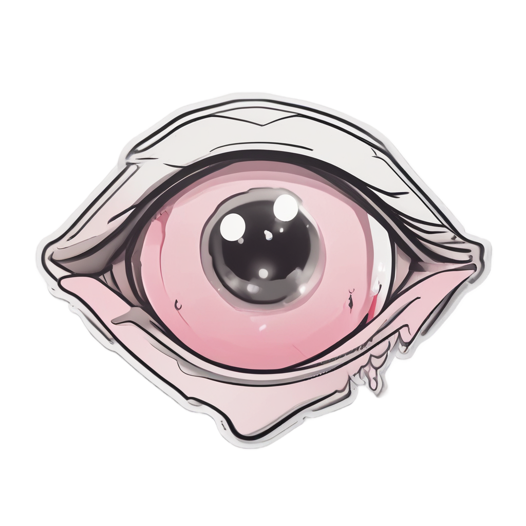 Blushing Eye with Heart — creepy-cute stickers