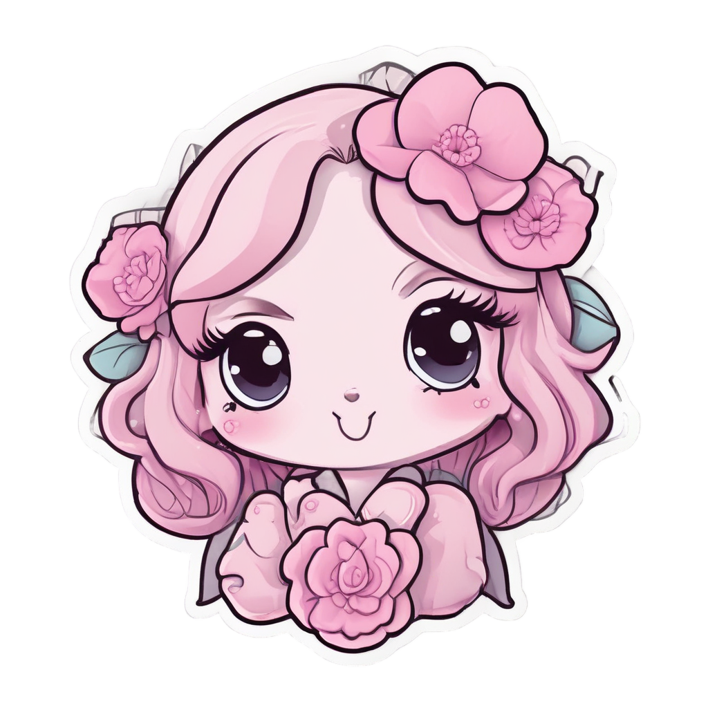 Blushing Hazard with Flower — warning signage stickers