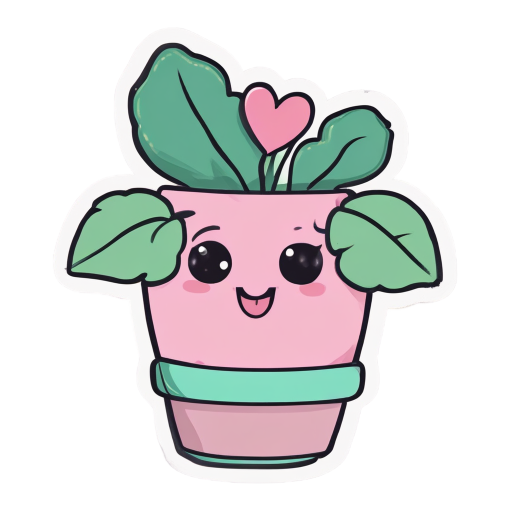 Blushing Heart Leaf — plant parent stickers