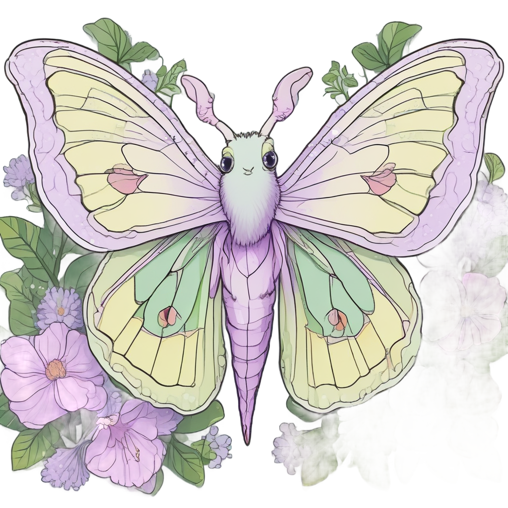 Blushing Luna Moth — moths & ravens stickers