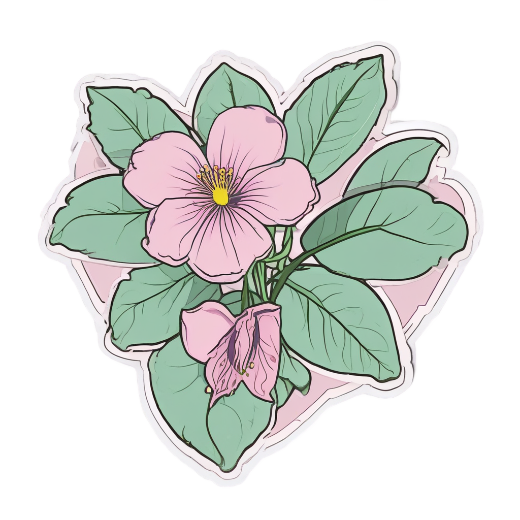 Blushing Nightshade Sprig — gothic botanical stickers