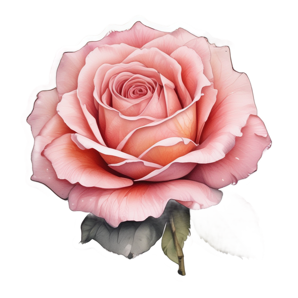 Blushing Petal Dance — fine-line flash stickers