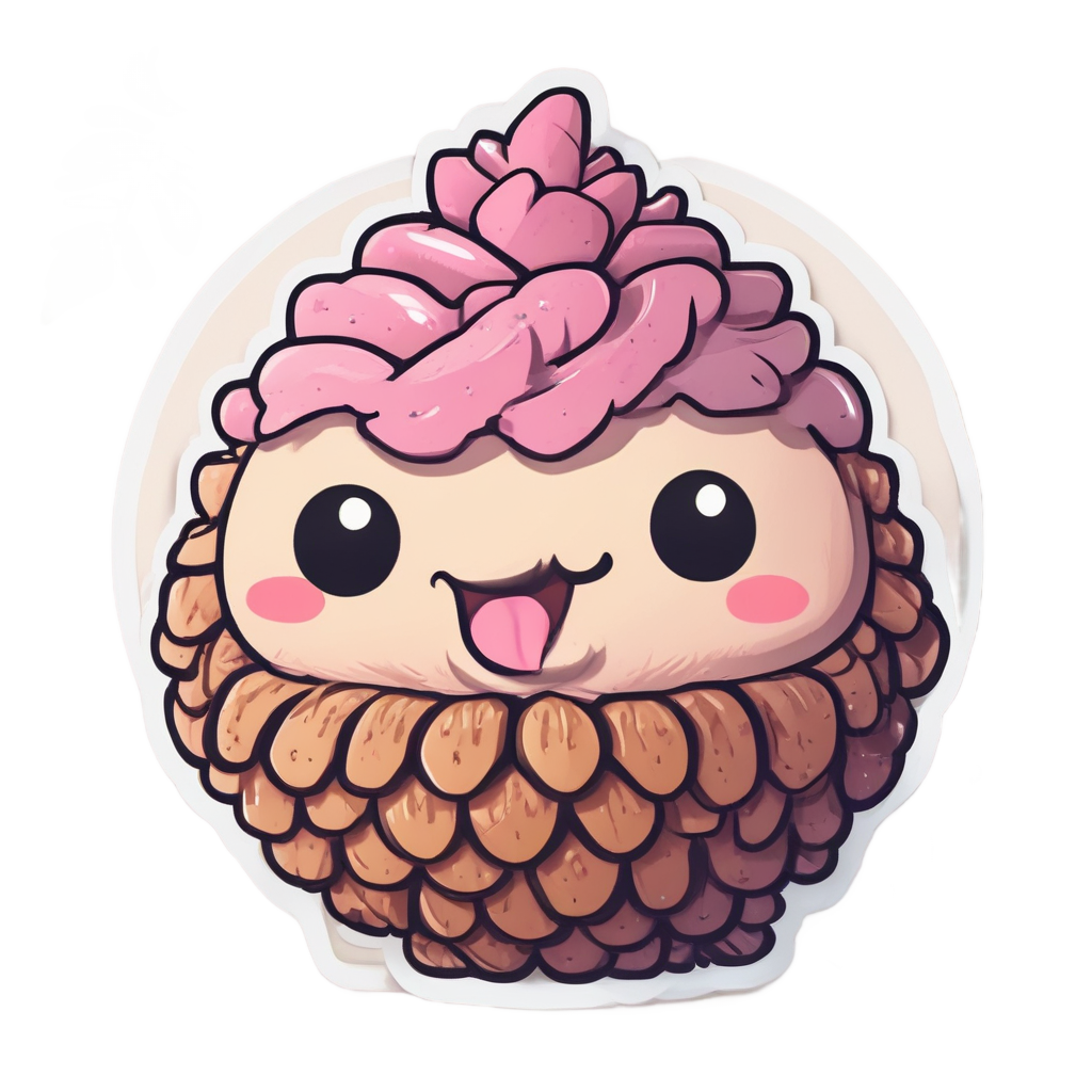 Blushing Pine Cone — outdoorsman stickers