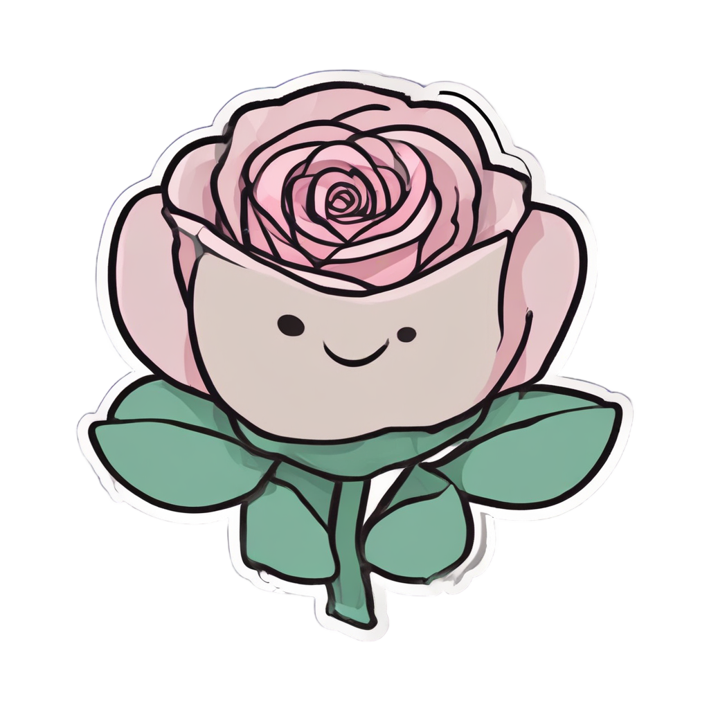 Blushing Rose Bud — american traditional stickers