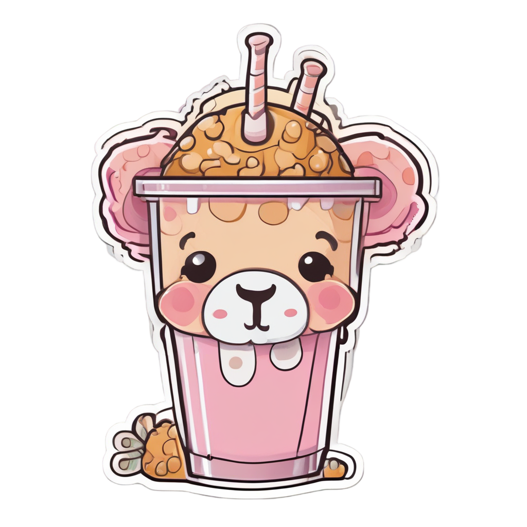Boba Giraffe Delight — safari nursery stickers