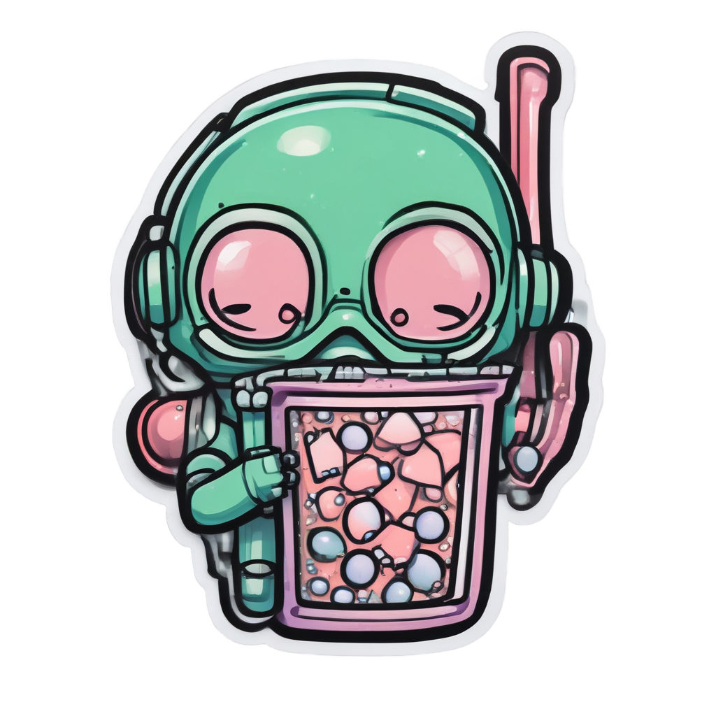 Boba Tea Gas Mask — gas mask stickers