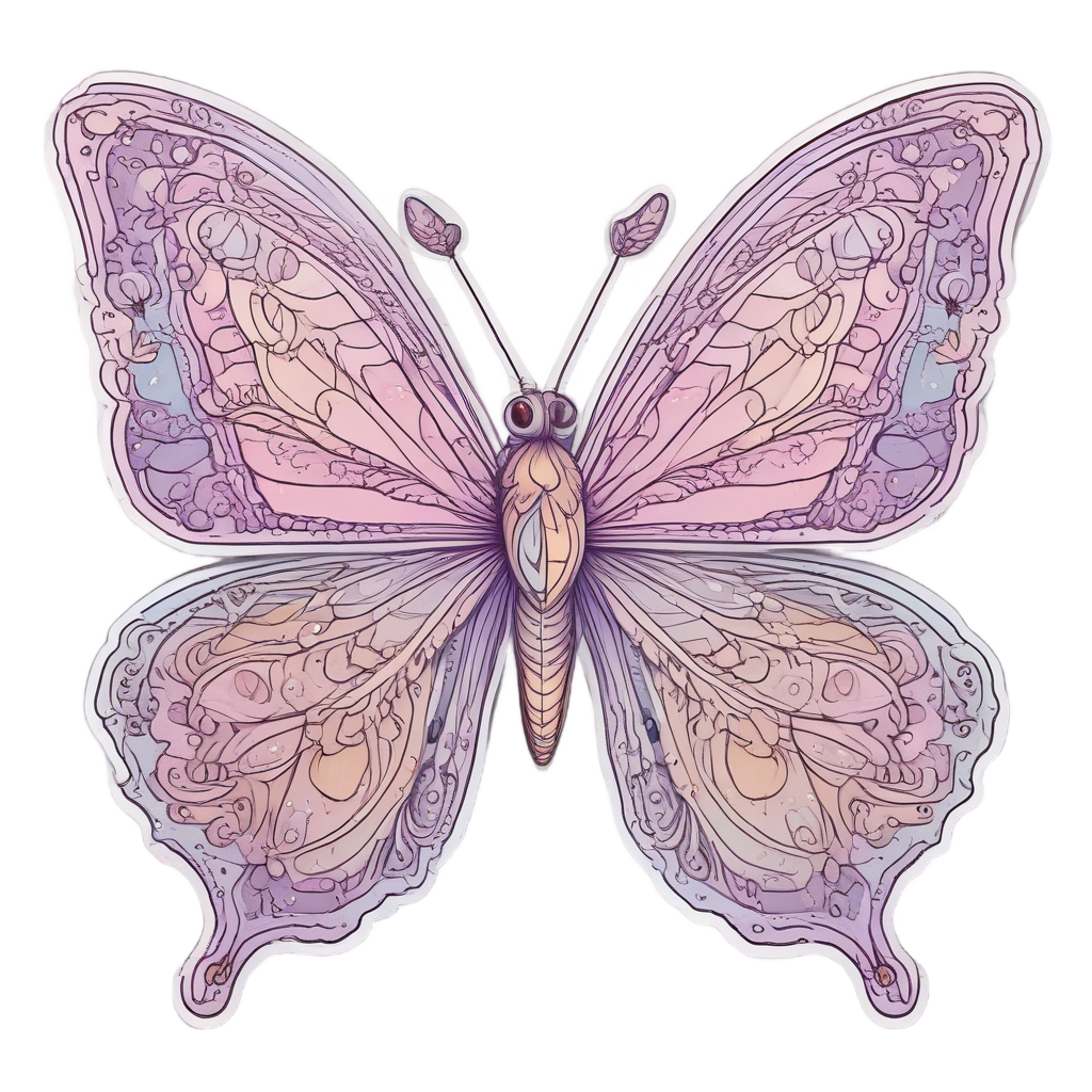Boho Butterfly on Rainbow — boho nursery stickers