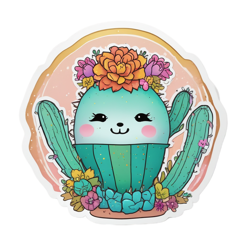 Boho Rainbow Cactus — boho nursery stickers