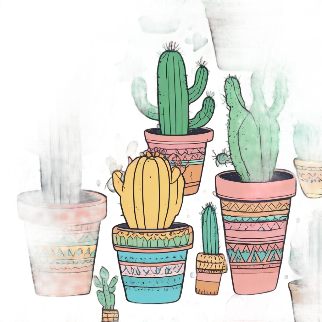 Boho Rainbow Cactus Trio — boho nursery stickers