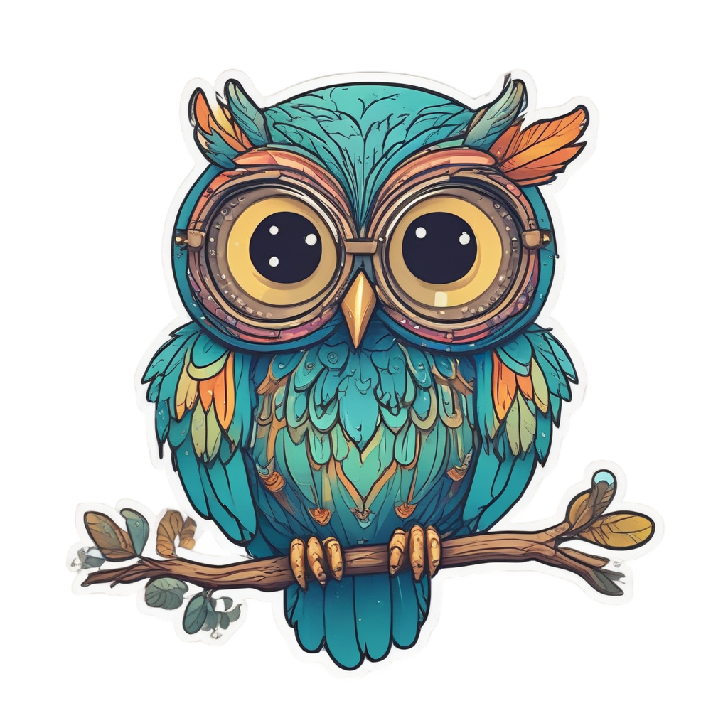 Boho Rainbow Owl — boho nursery stickers