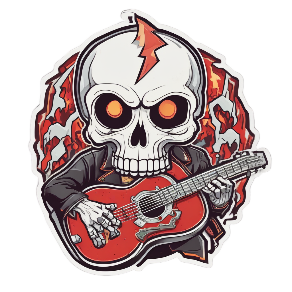 Bold Lightning Skull — high voltage stickers