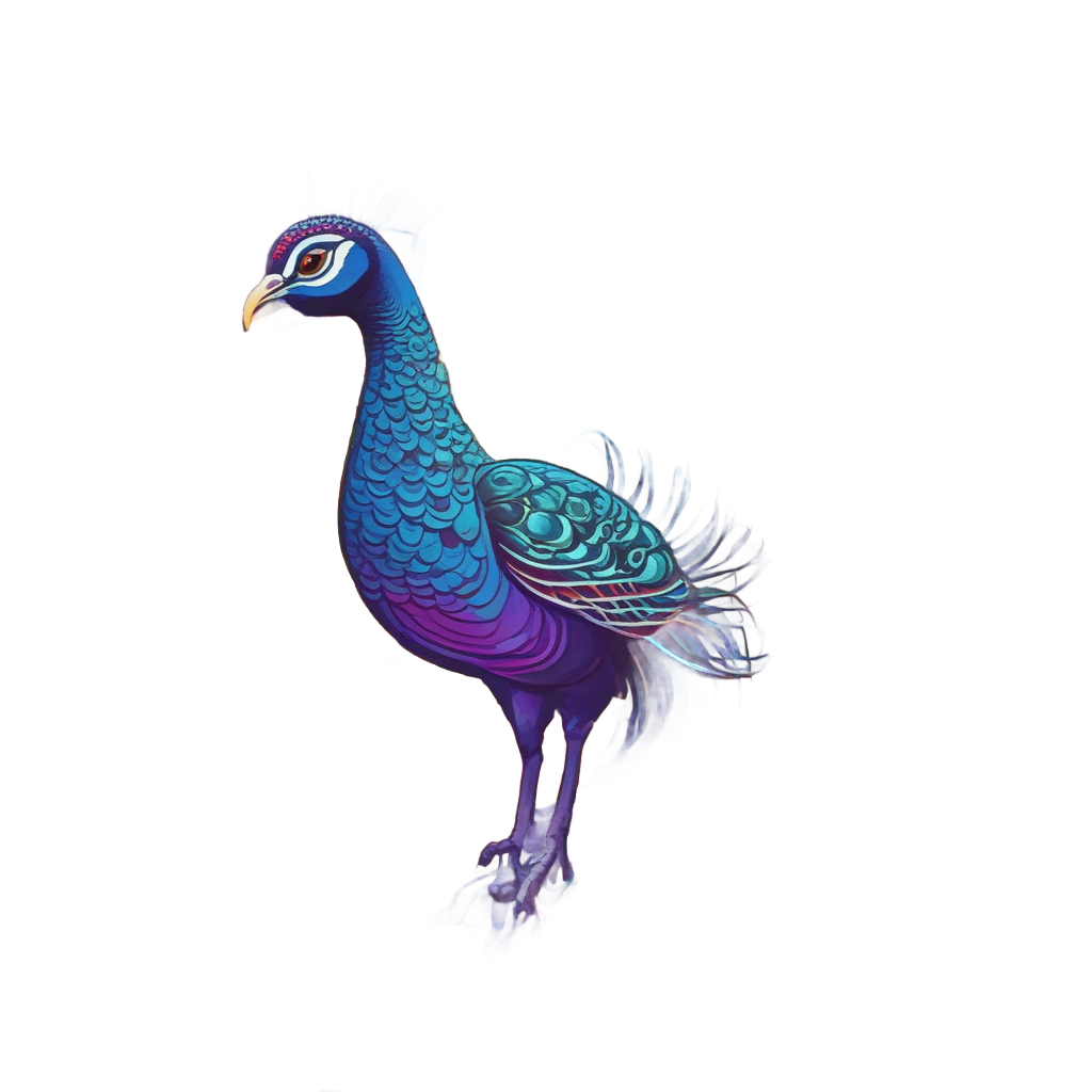 Bold Psychedelic Peacock — animals & pets stickers