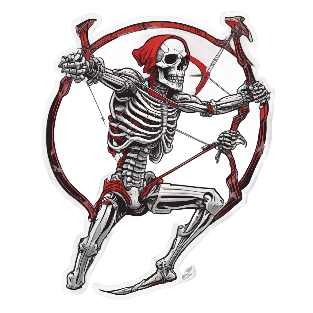 Bolt Archer Skeleton — high voltage stickers