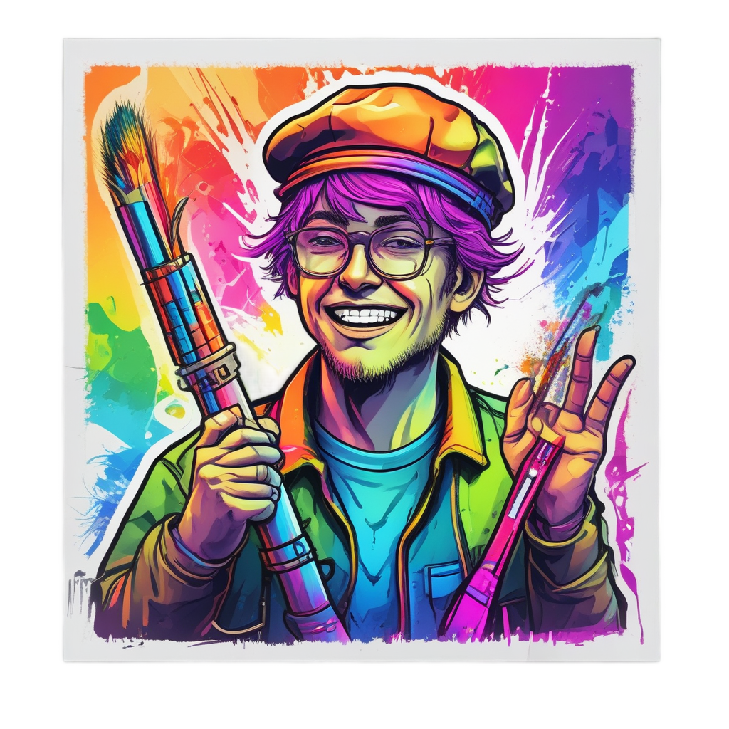 Bolt Artist Painting — high voltage stickers