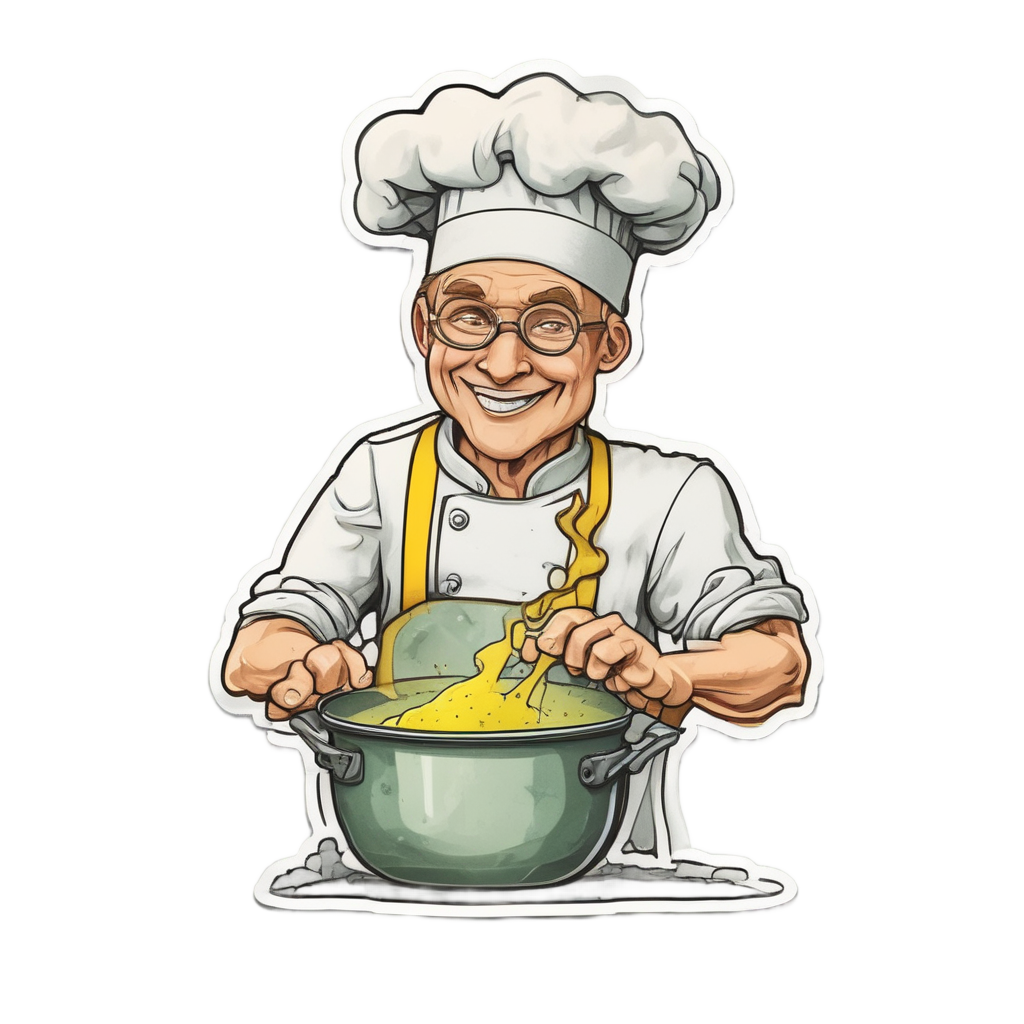 Bolt as a Chef — high voltage stickers