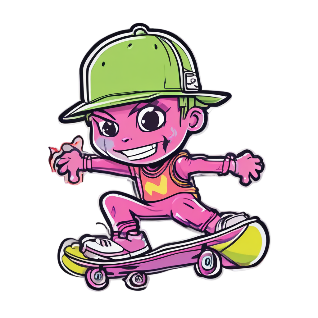 Bolt as a Skater — high voltage stickers