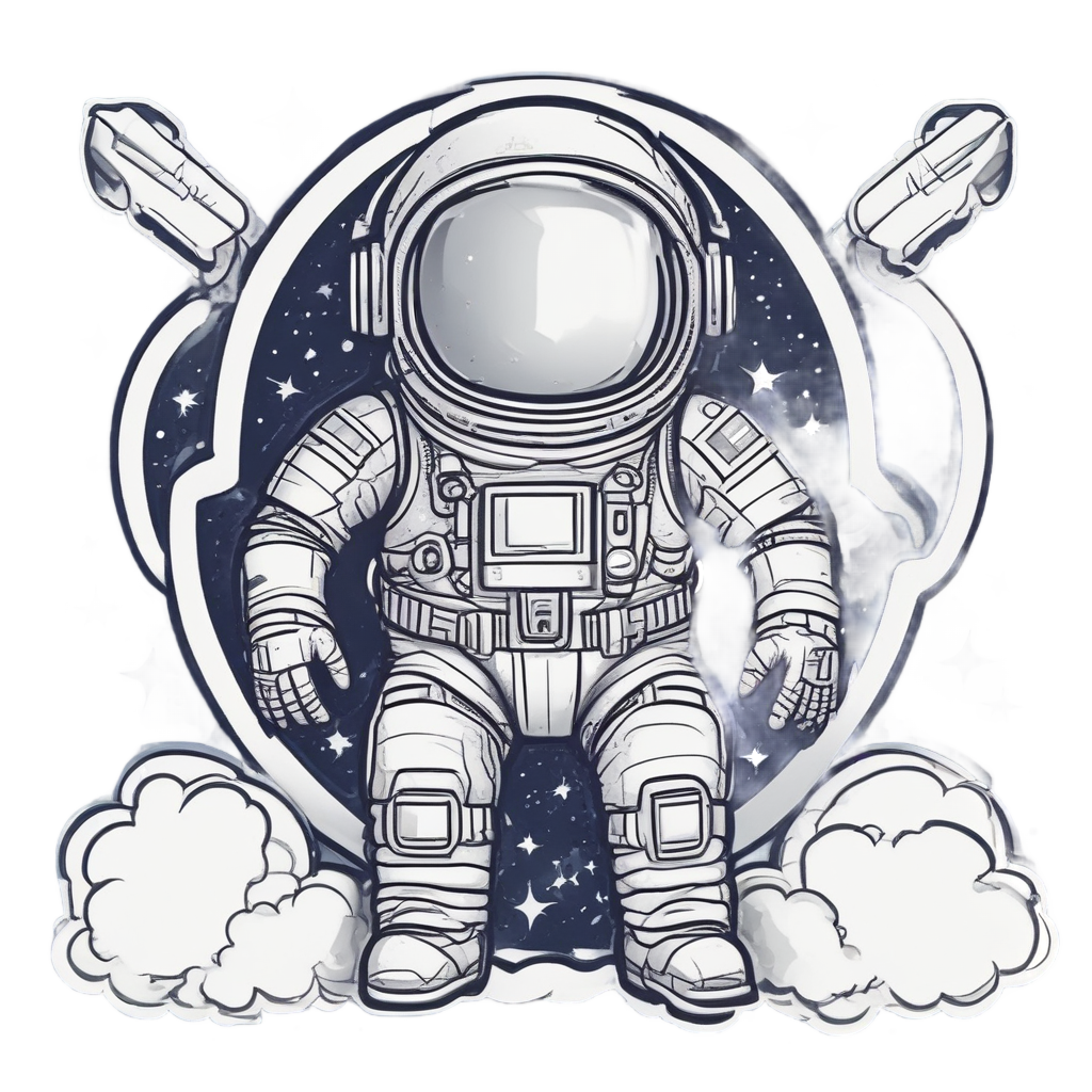 Bolt Astronaut Float — high voltage stickers
