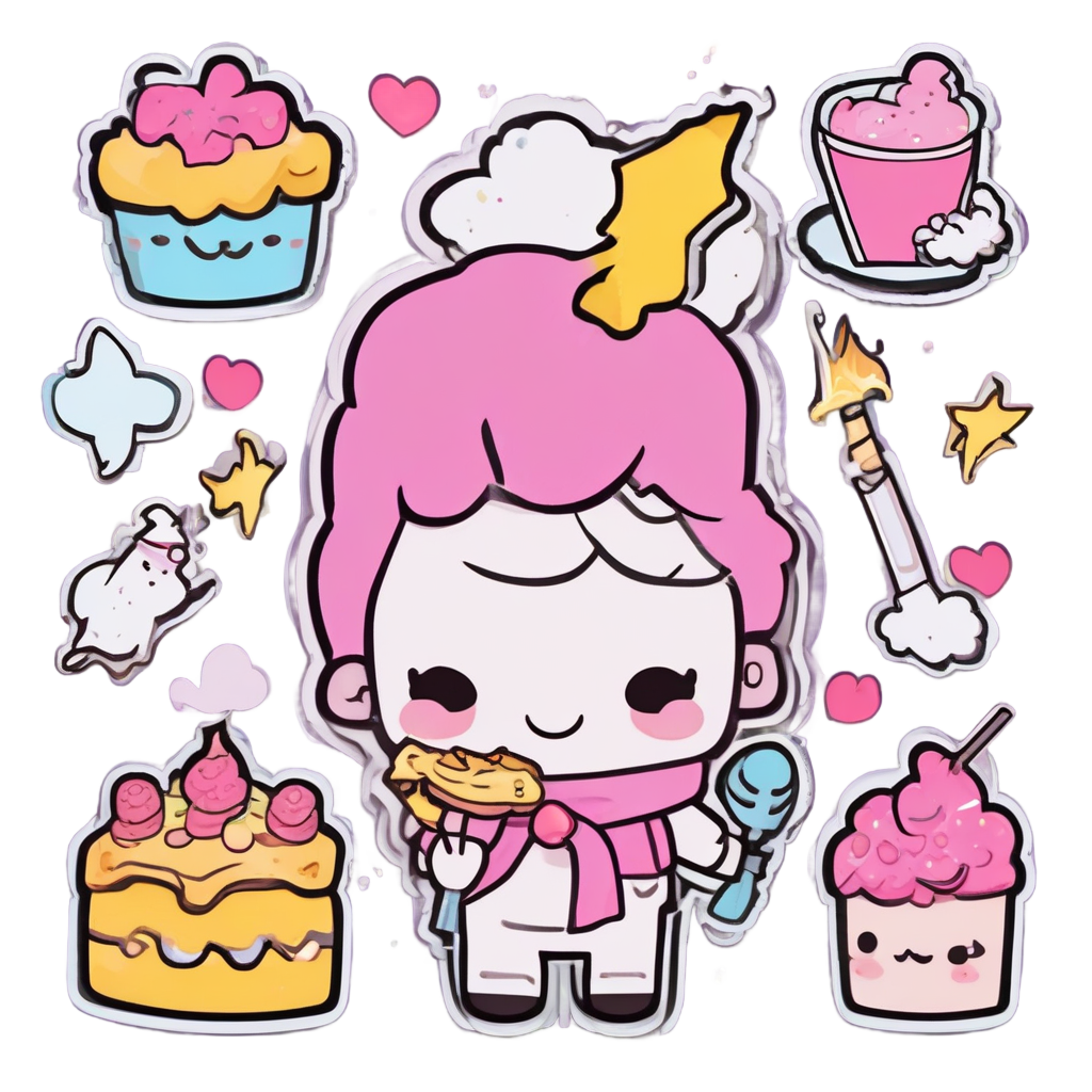 Bolt Baking a Cake — high voltage stickers