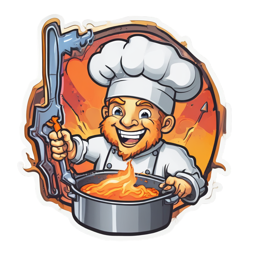 Bolt Chef Cooking — high voltage stickers