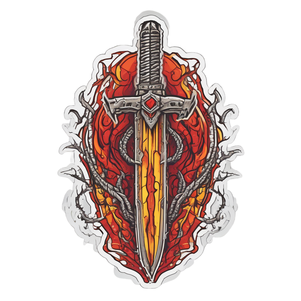 Bolt Dagger Piercing — high voltage stickers