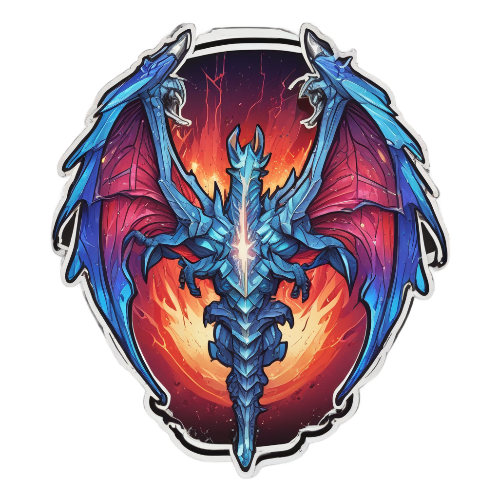 Bolt Dragon Wing — high voltage stickers
