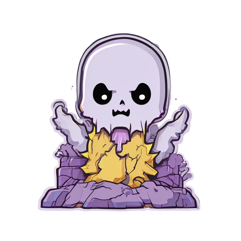 Bolt Ghost Boo — high voltage stickers