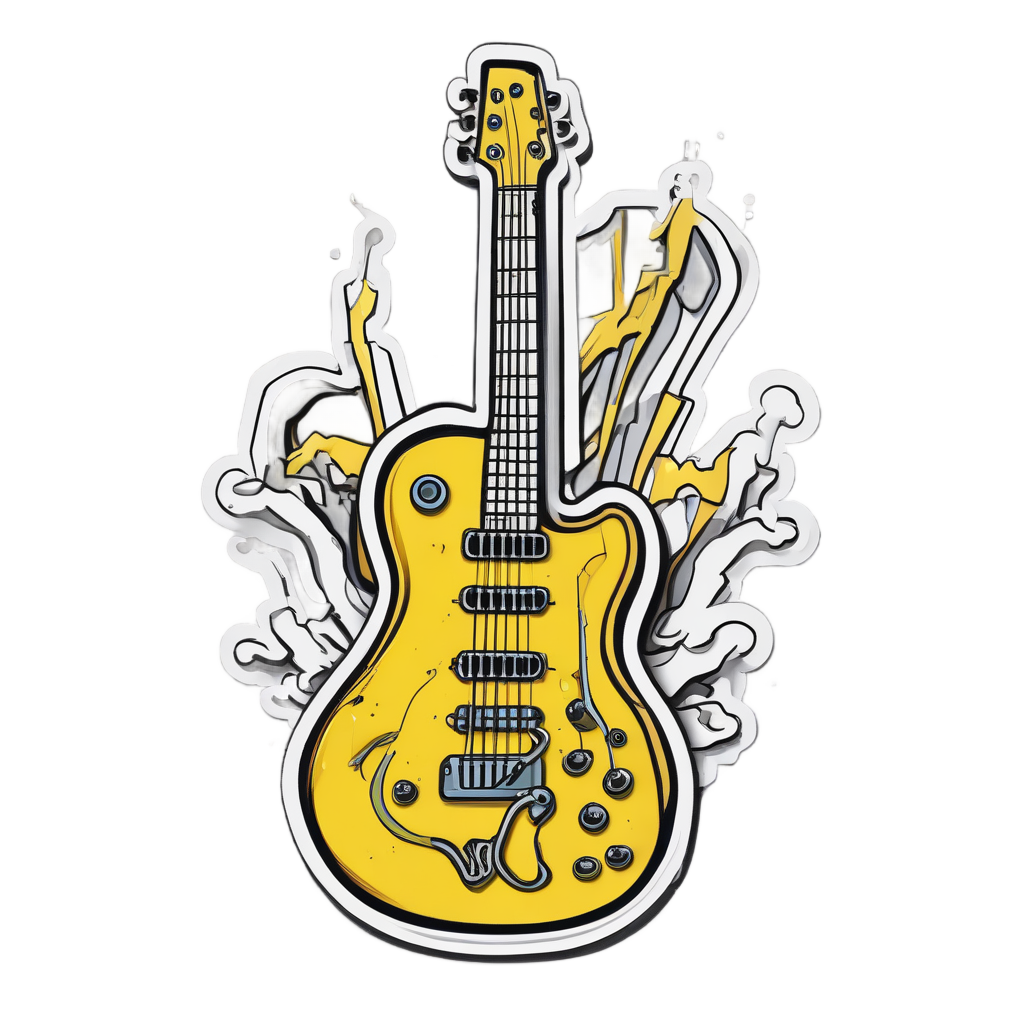 Bolt Guitar Rock — high voltage stickers