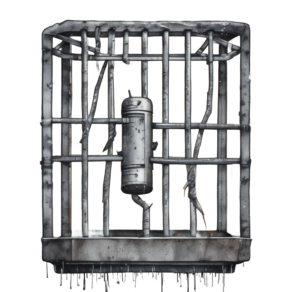 Bolt in a Cage — high voltage stickers