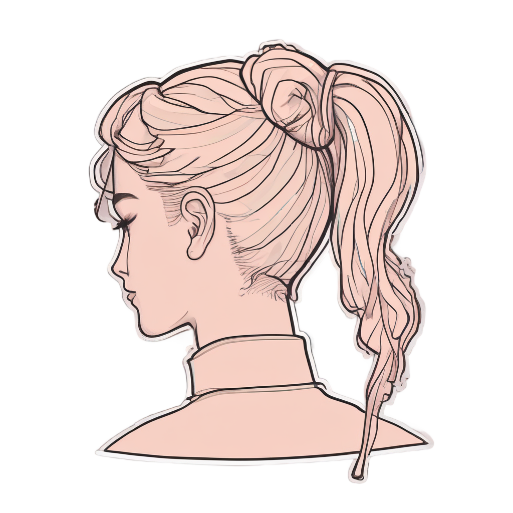 Bolt in a Hair Bun — high voltage stickers