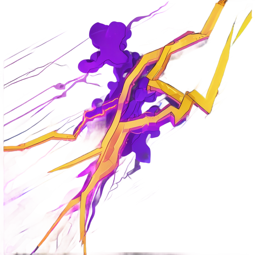 Bolt in a Neon Storm — high voltage stickers