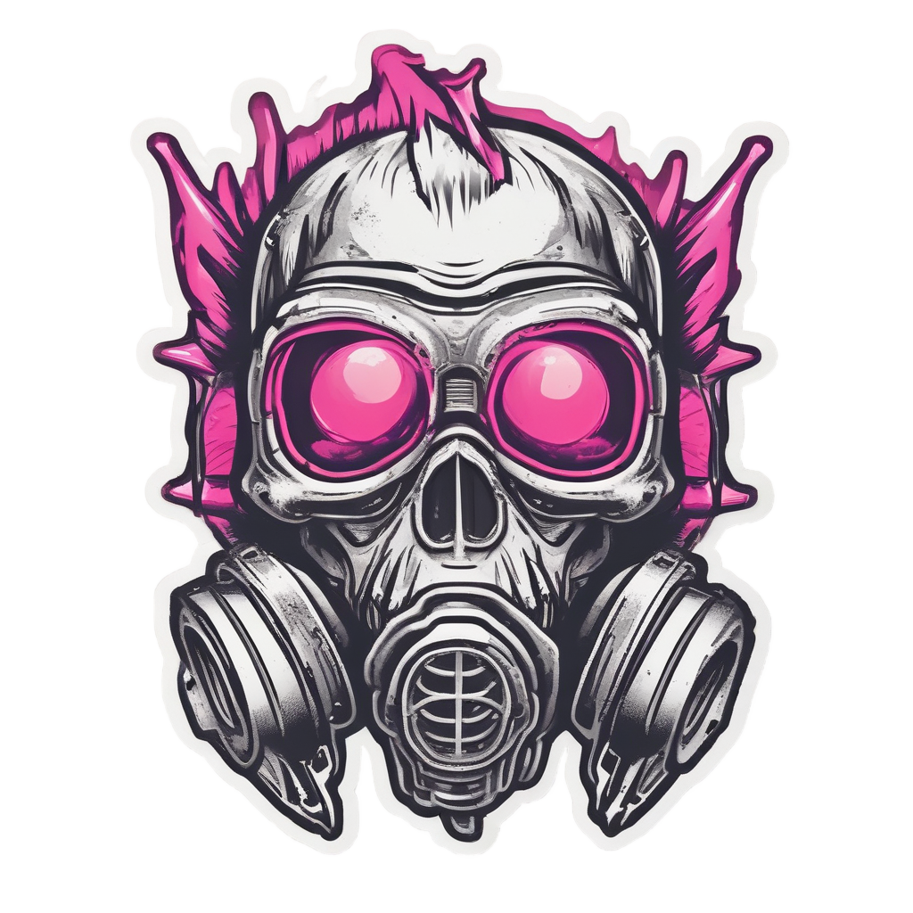 Bolt Skull Stare — gas mask stickers