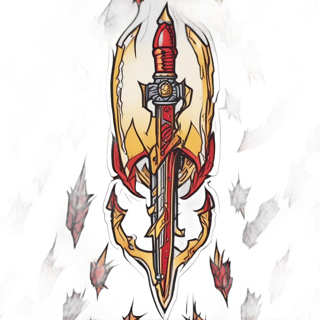 Bolts Wrapped Dagger — danger symbol stickers