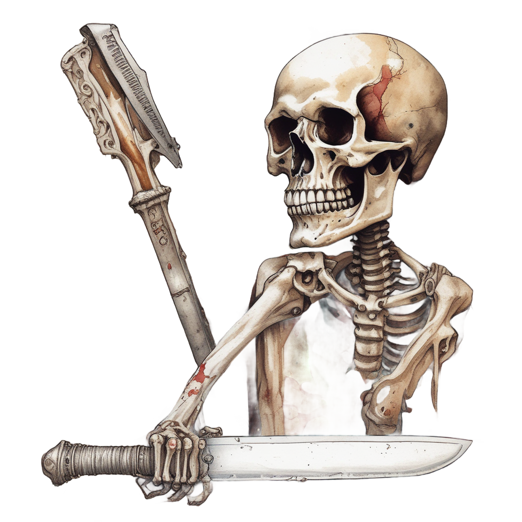 Bone and Blade Memory — slasher vibe stickers