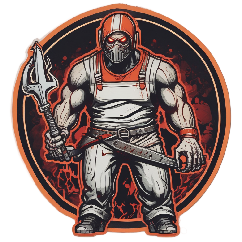 Bone Saw Butcher — slasher vibe stickers