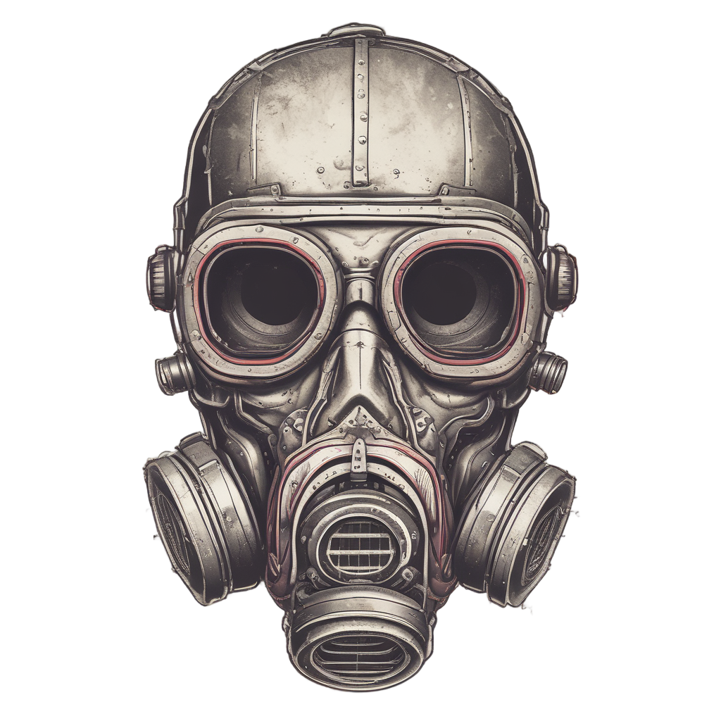 Bone Studded Mask — gas mask stickers