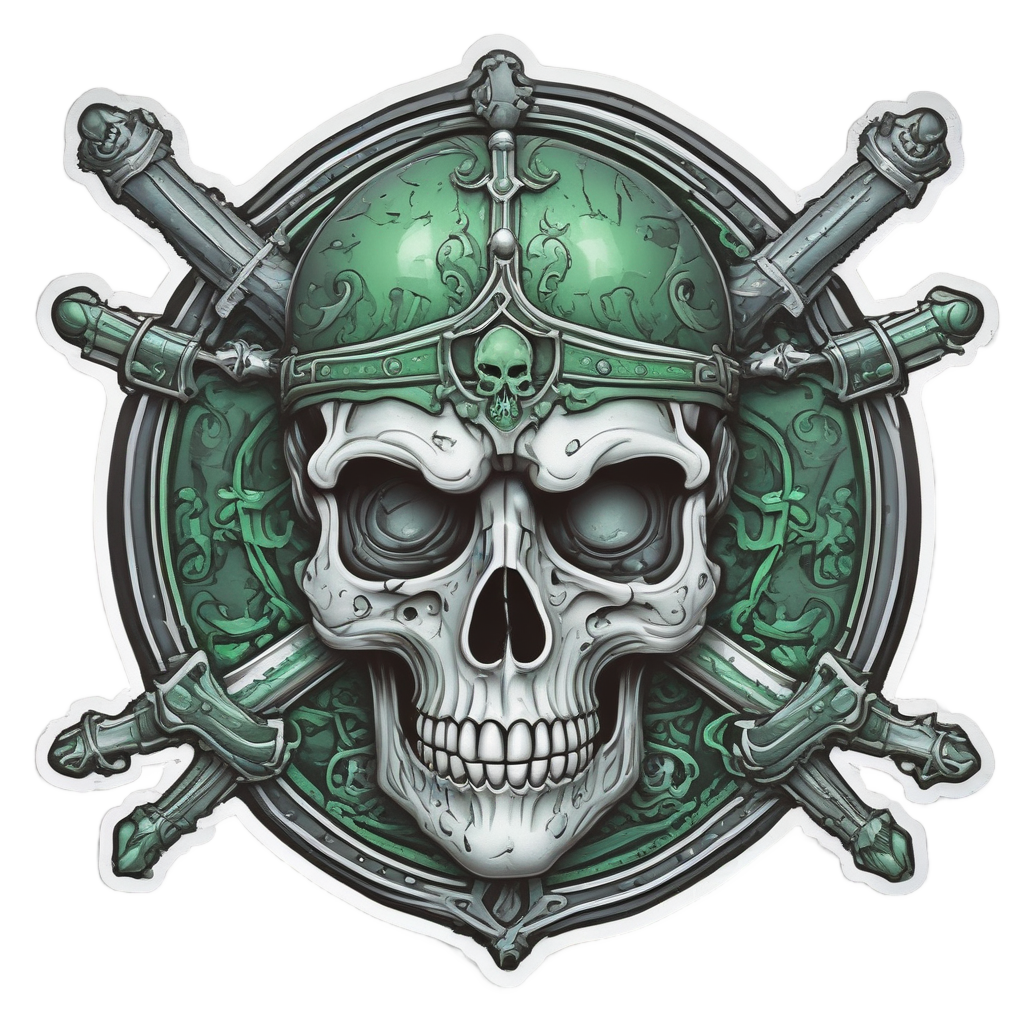 Bone Sword Skull — skull & crossbones stickers